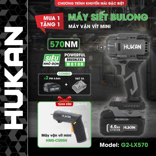 Máy siết bulong pin Gen 2 G2-LX570