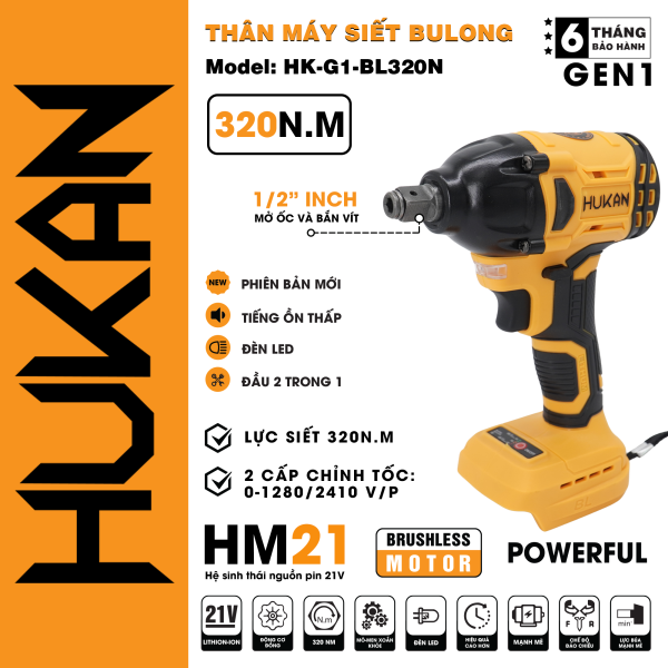 Thân máy siết Bulong pin HK-G1-BL320N