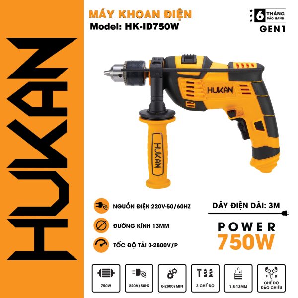 Máy khoan điện HK-ID750W