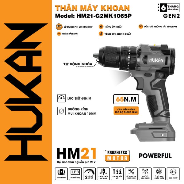 Thân máy khoan 10MM model HM21-G2MK1065P