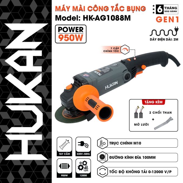Máy mài công tắc bụng HK-AG1088M
