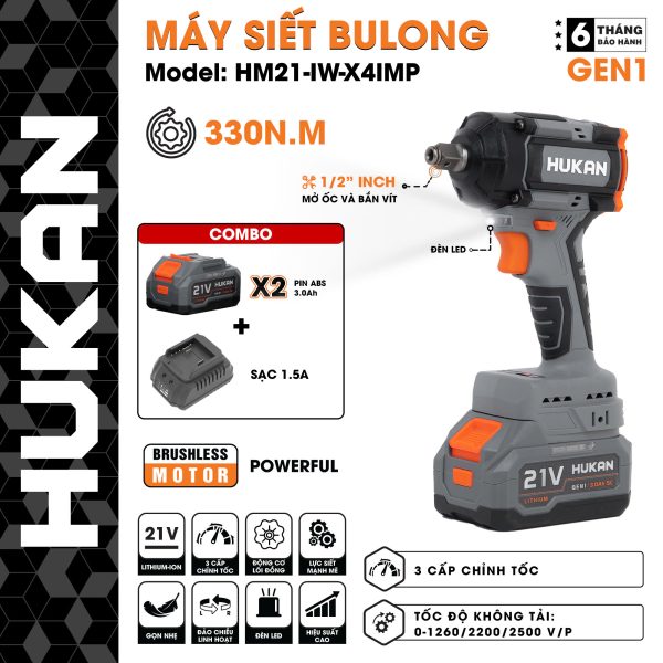 Máy siết bulong pin HM21-IW-X4IMP